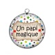 Pendentif Cabochon Argent - un papi magique