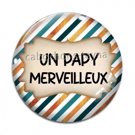 Cabochon Verre - un papy merveilleux
