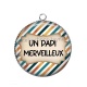 Pendentif Cabochon Argent - un papi merveilleux