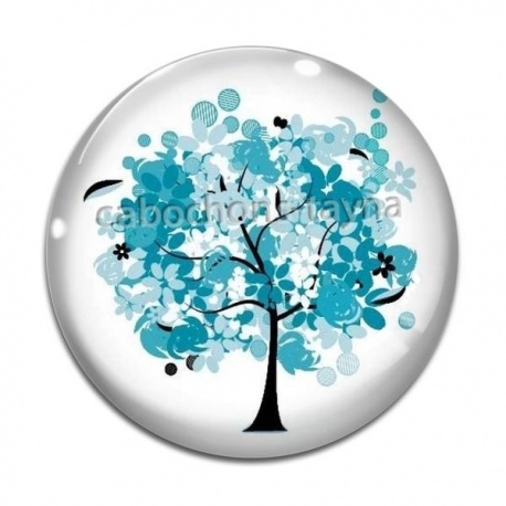 Cabochon Verre - arbre de vie