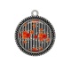Pendentif Cabochon Argent - coquelicot