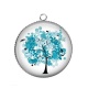 Pendentif Cabochon Argent - arbre de vie
