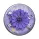 Cabochon Résine - fleur violet