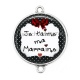 Connecteur Cabochon Argent - je t'aime ma marraine