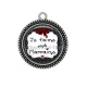 Pendentif Cabochon Argent - je t'aime ma marraine
