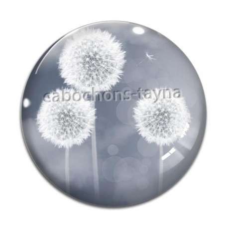 Cabochon Verre -  pissenlit