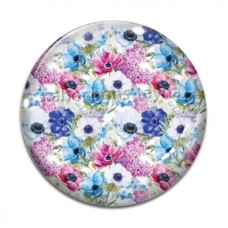 Cabochon Verre - fleur