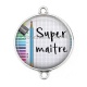 Connecteur Cabochon Argent - super maître