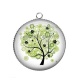 Pendentif Cabochon Argent - arbre de vie