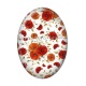 Cabochon Résine Ovale - coquelicot ovale