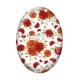 Cabochon Verre Ovale - coquelicot ovale
