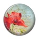 Cabochon Résine - coquelicot