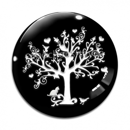 Cabochon Verre - arbre de vie