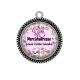 Pendentif Cabochon Argent - merci maîtresse pour cette année