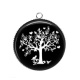 Pendentif Cabochon Argent - arbre de vie