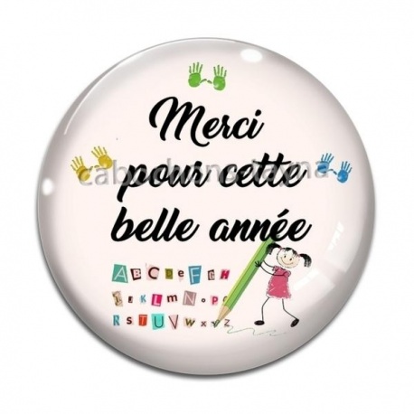 Cabochon Verre - merci pour cette belle année