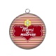 Pendentif Cabochon Argent - merci maîtresse