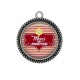 Pendentif Cabochon Argent - merci maîtresse