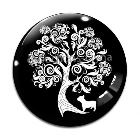 Cabochon Verre - arbre de vie