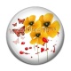 Cabochon Résine - coquelicot