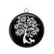Pendentif Cabochon Argent - arbre de vie