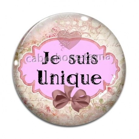 Cabochon Verre - je suis unique