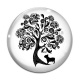 Cabochon Verre - arbre de vie