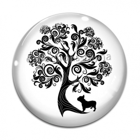 Cabochon Verre - arbre de vie