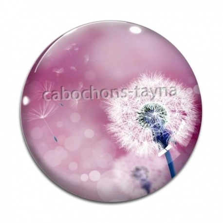 Cabochon Verre - pissenlit