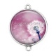 Connecteur Cabochon Argent - pissenlit