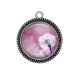 Pendentif Cabochon Argent - pissenlit