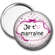 Miroir de poche - je t'aime marraine