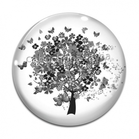 Cabochon Verre - arbre de vie