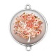 Connecteur Cabochon Argent - arbre de vie