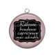 Pendentif Cabochon Argent - râleuse boudeuse capricieuse mais adorable
