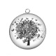 Pendentif Cabochon Argent - arbre de vie