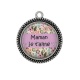 Pendentif Cabochon Argent - maman je t'aime