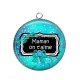 Pendentif Cabochon Argent - maman on t'aime