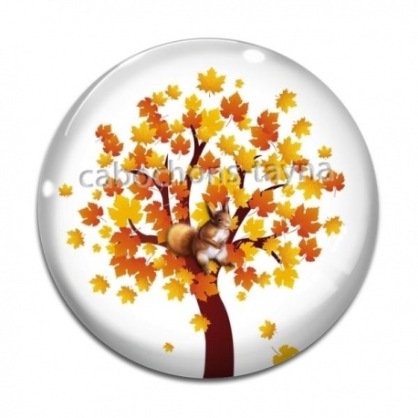 Cabochon Verre - arbre de vie