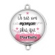 Connecteur Cabochon Argent - je suis une maman plus que parfaite