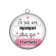 Pendentif Cabochon Argent - je suis une maman plus que parfaite