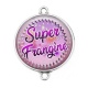 Connecteur Cabochon Argent - super frangine