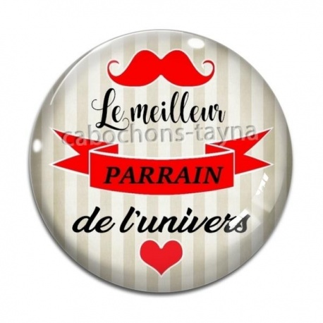 Cabochon Verre - le meilleur parrain de l'univers