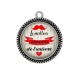 Pendentif Cabochon Argent - le meilleur parrain de l'univers