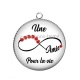 Pendentif Cabochon Argent - une amie pour la vie