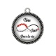 Pendentif Cabochon Argent - une amie pour la vie