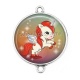 Connecteur Cabochon Argent - licorne