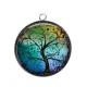 Pendentif Cabochon Argent - arbre de vie