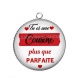 Pendentif Cabochon Argent -  tu es une cousine plus que parfaite