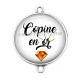 Connecteur Cabochon Argent - copin en or